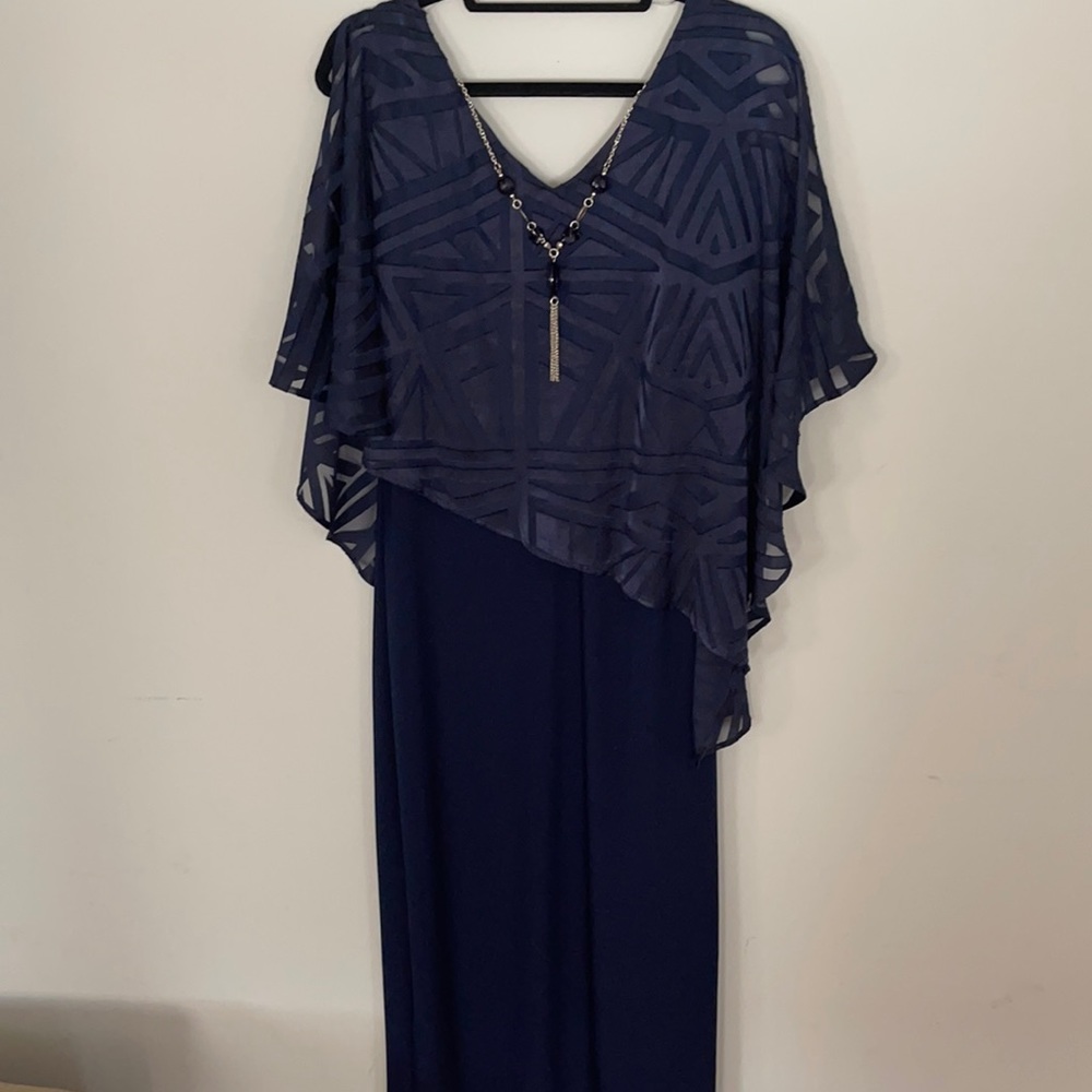 Frank Lyman size 12 navy blue dress